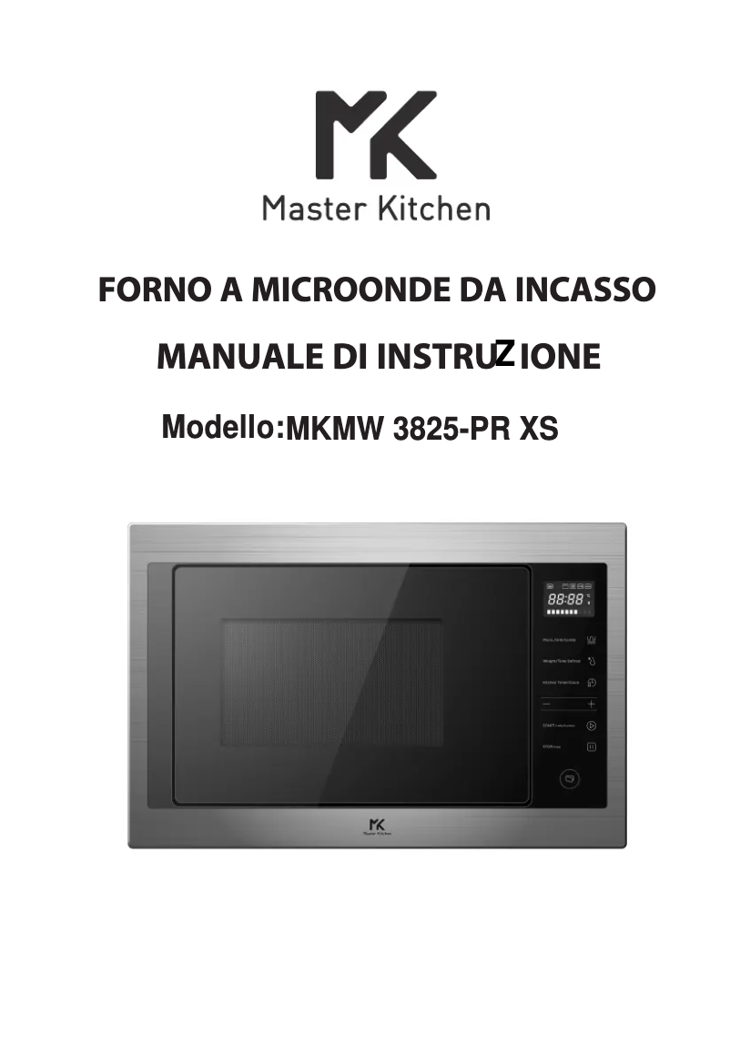 Page 1 de la notice Manuel utilisateur Master Kitchen MKMW 3825-PR XS
