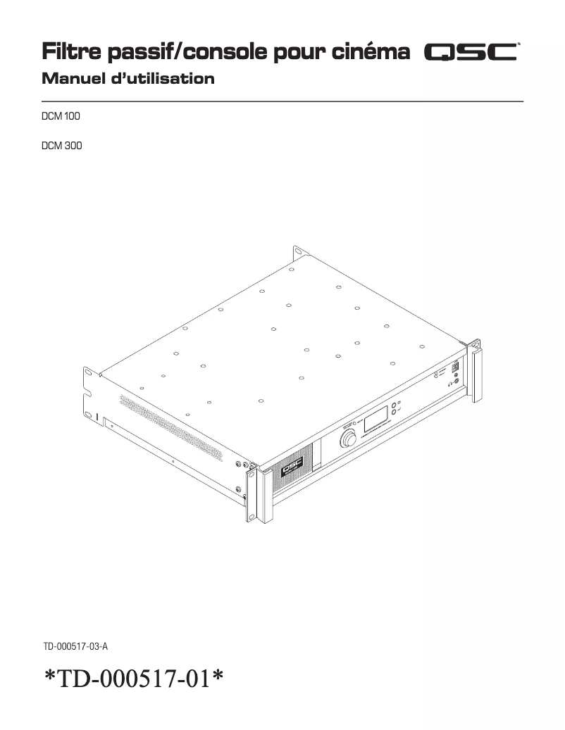 Page 1 of the manual User Manual QSC DCM 300