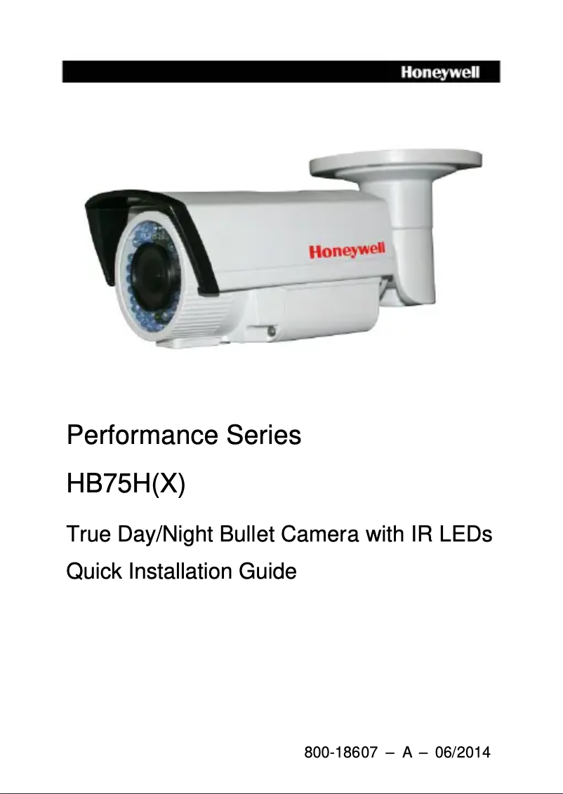 Page 1 de la notice Manuel utilisateur Honeywell HB75H