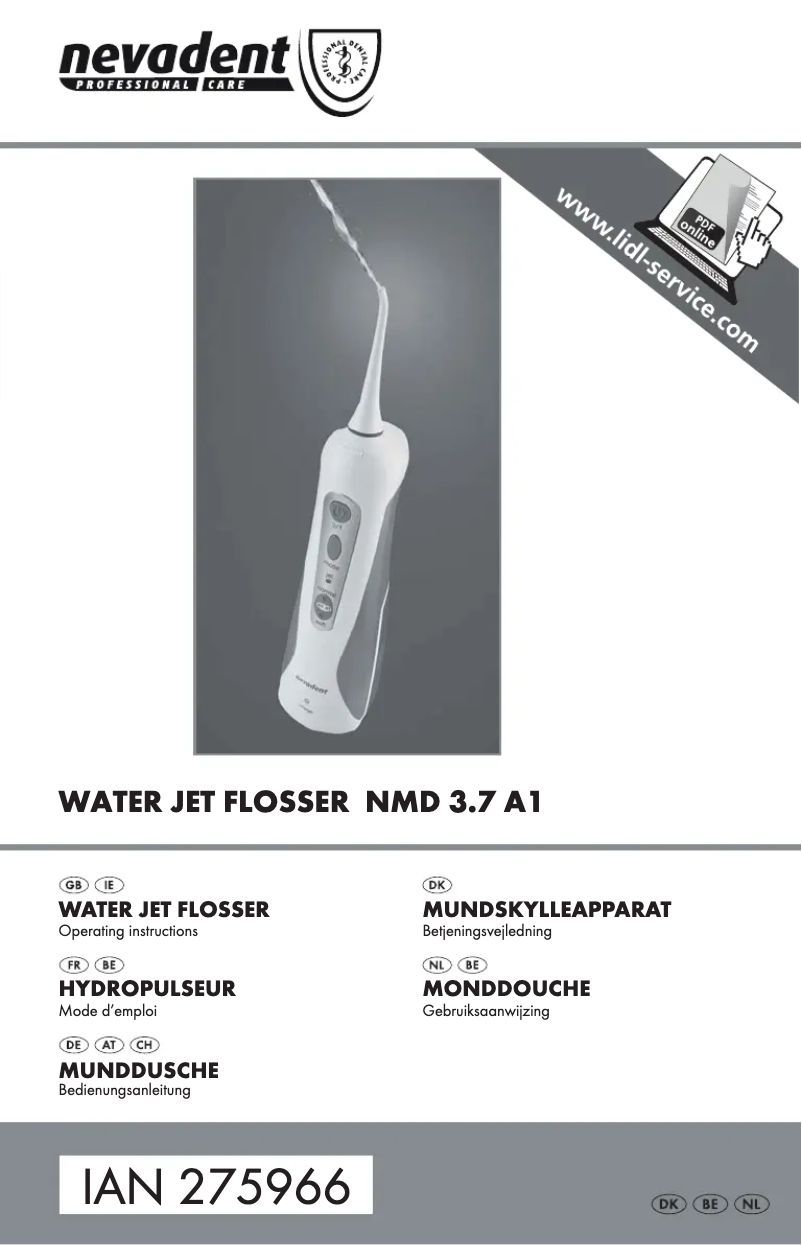 Page 1 de la notice Manuel utilisateur Nevadent NMD 3.7 A1