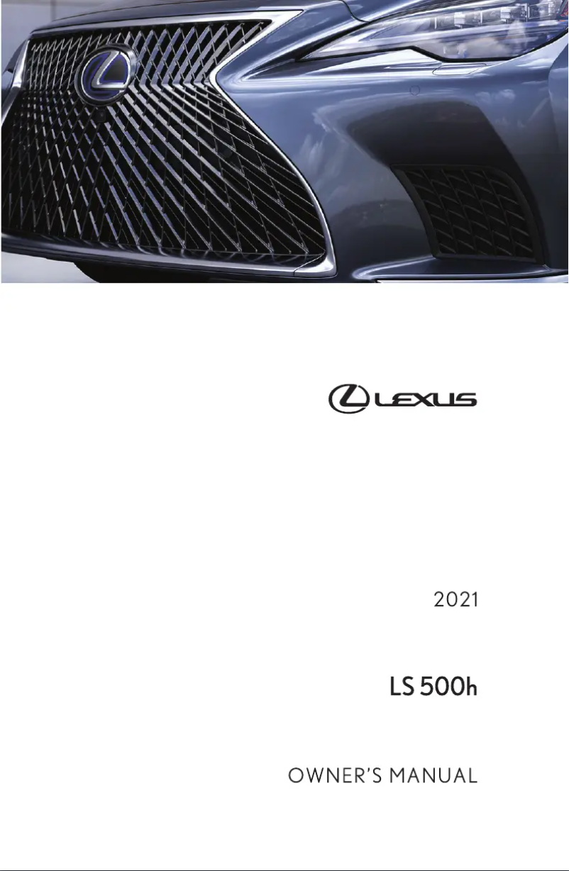 Page 1 de la notice Manuel utilisateur Lexus LS 500h (2021)