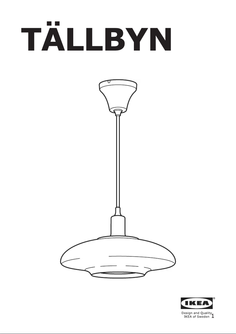 Page 1 de la notice Instructions / montage Ikea TALLBYN