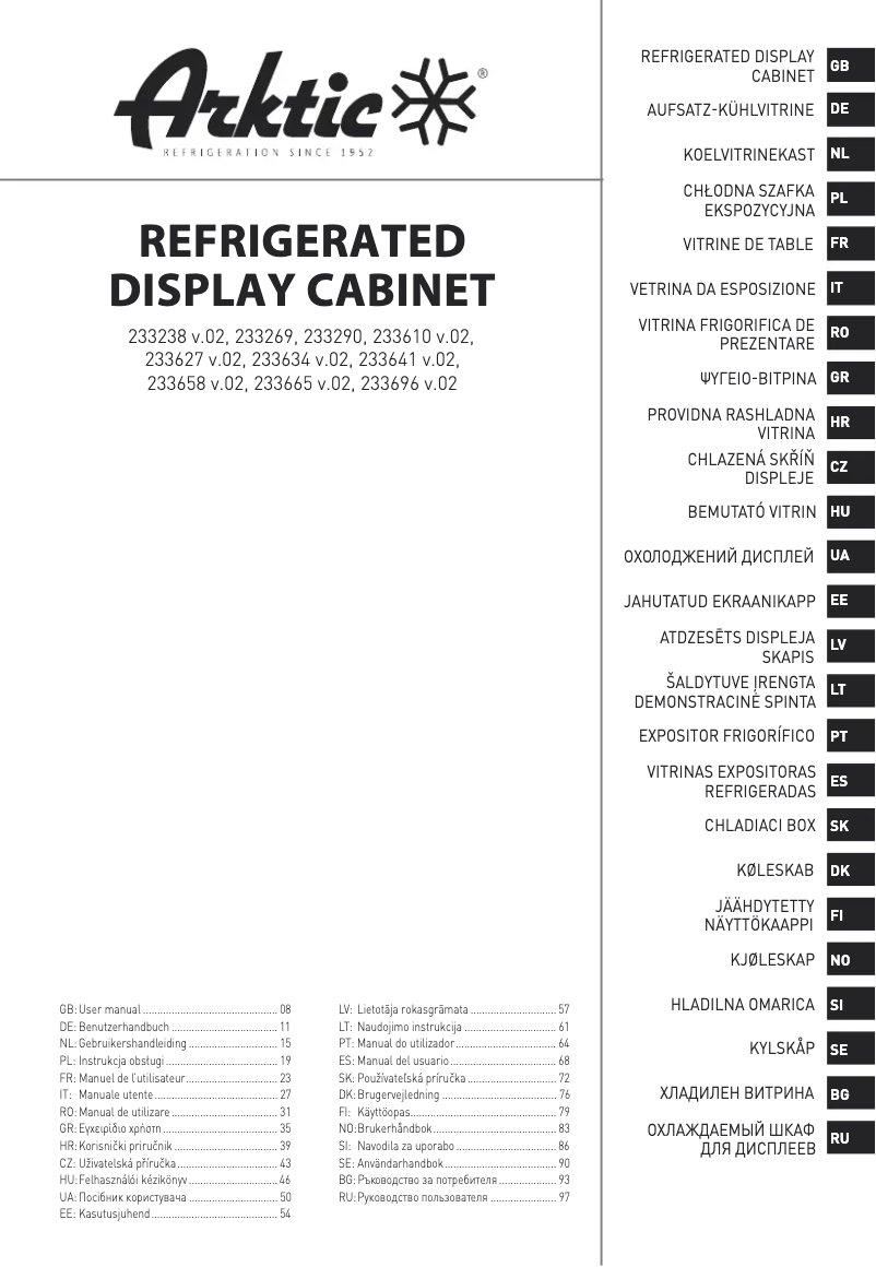 Page 1 de la notice Manuel utilisateur Arktic 233696