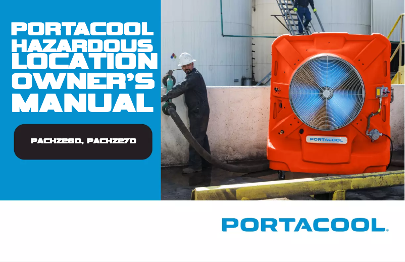 Page 1 de la notice Manuel utilisateur Portacool Hazardous PACHZ270