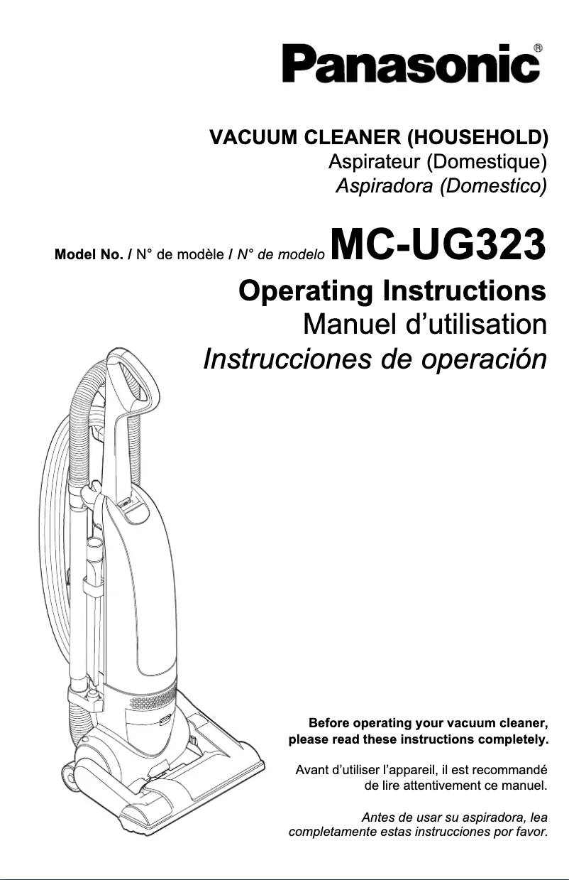 Página 1 del manual Manual de usuario Panasonic MC-UG323