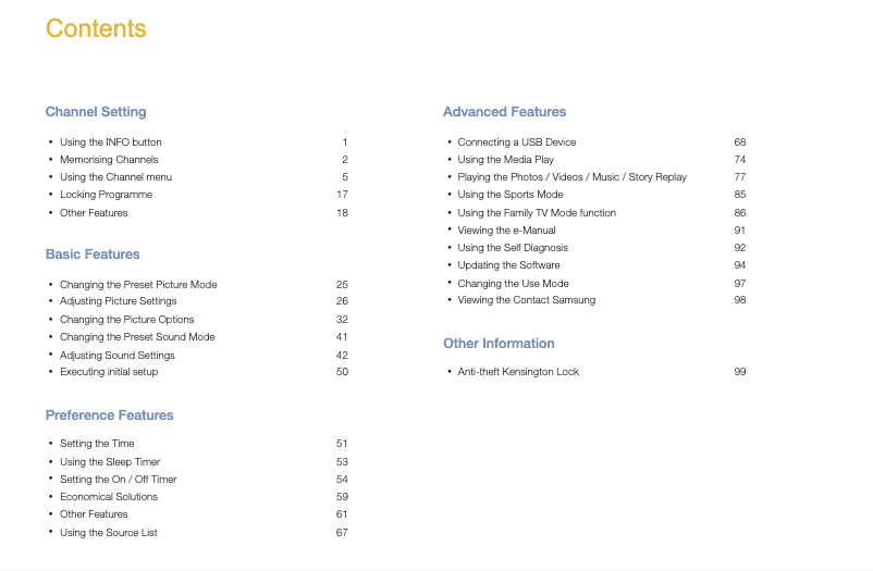 Page 1 de la notice Manuel utilisateur Samsung UA32K5005AJ
