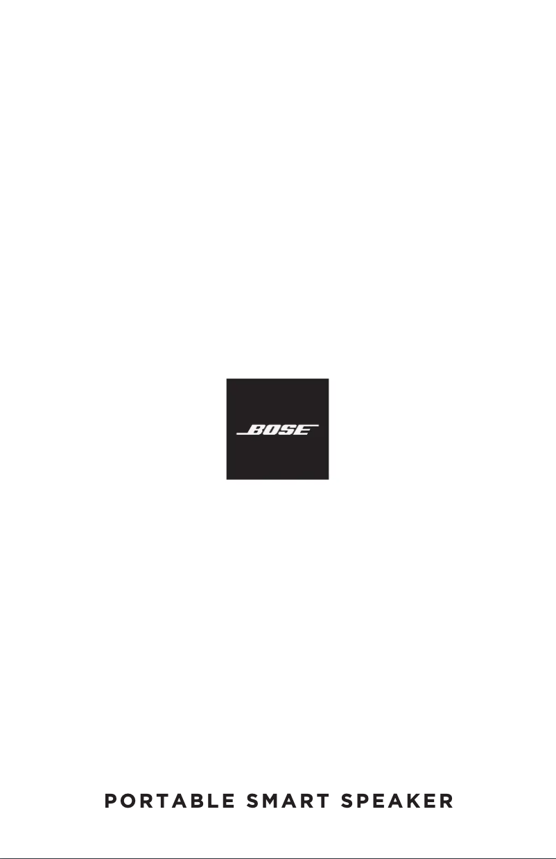 Page 1 de la notice Manuel utilisateur Bose Portable Smart Speaker