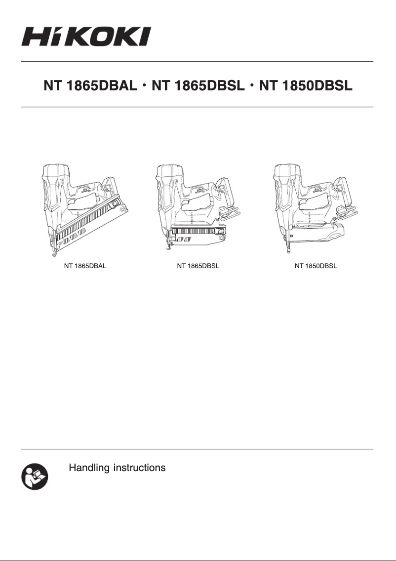 Page 1 de la notice Manuel utilisateur HiKOKI NT1865DBSL