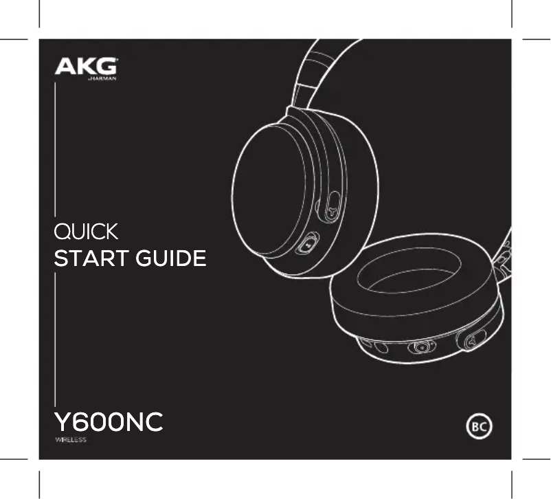 Page 1 de la notice Guide de démarrage rapide AKG Y600NC Wireless
