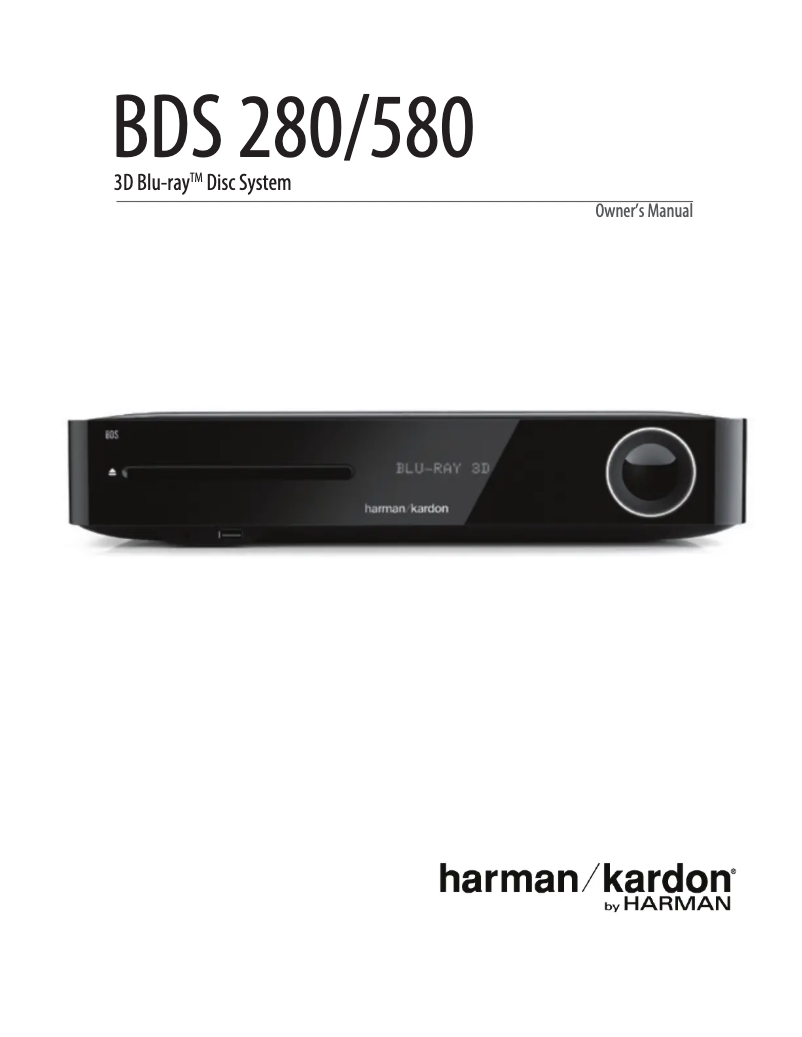Página 1 del manual Manual de usuario Harman Kardon BDS 580