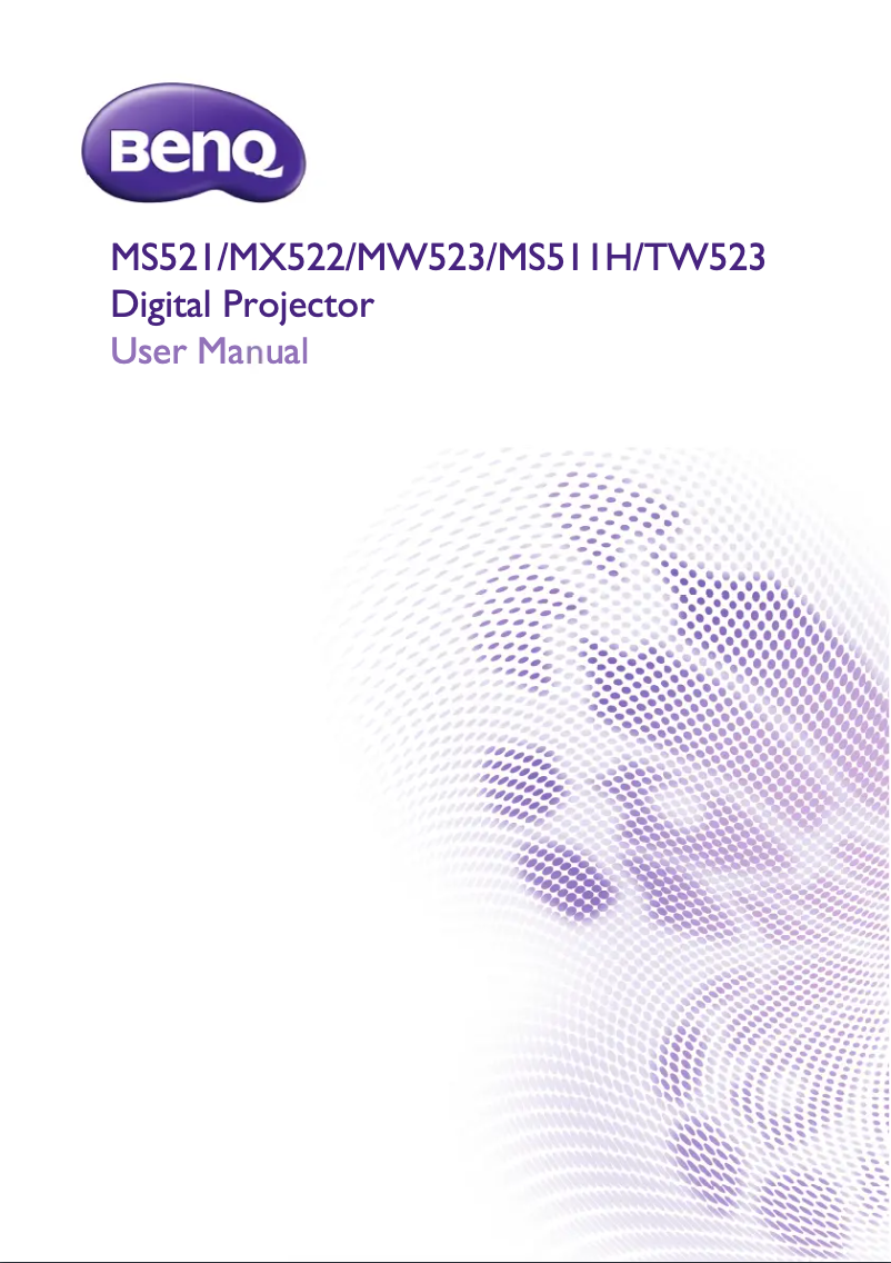 Page 1 de la notice Manuel utilisateur BenQ TW523