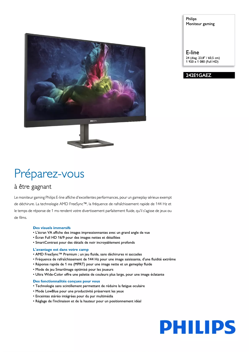 Image de la première page du manuel de l'appareil 242E1GAEZ