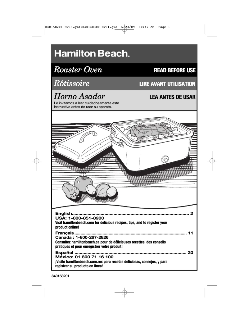 Página 1 del manual Manual de usuario Hamilton Beach 32229