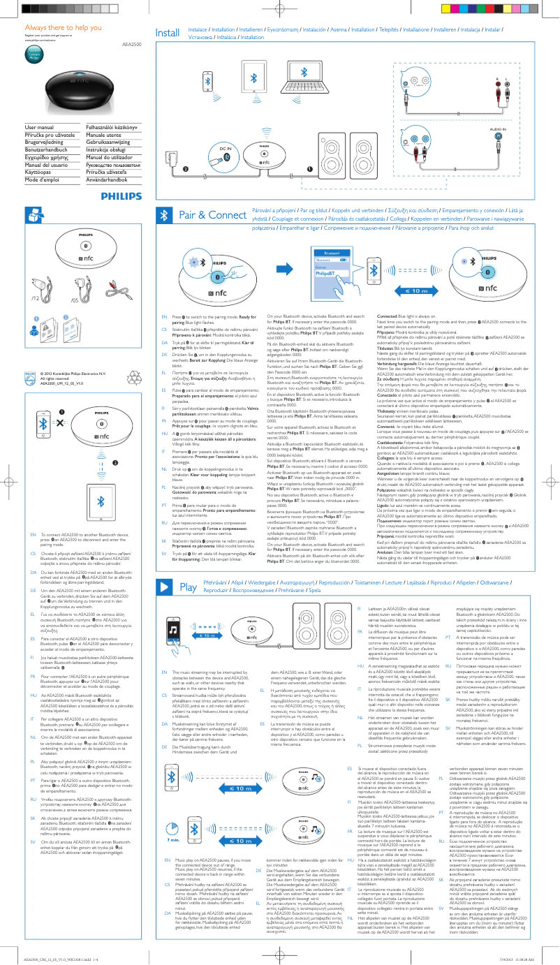 Página 1 del manual Manual de instrucciones Philips AEA2500