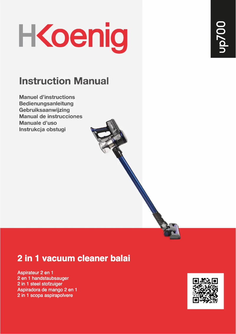Page 1 de la notice Manuel utilisateur H.Koenig UP700