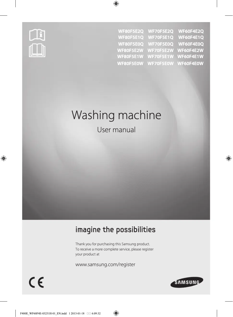 Página 1 del manual Manual de usuario Samsung WF80F5E1W