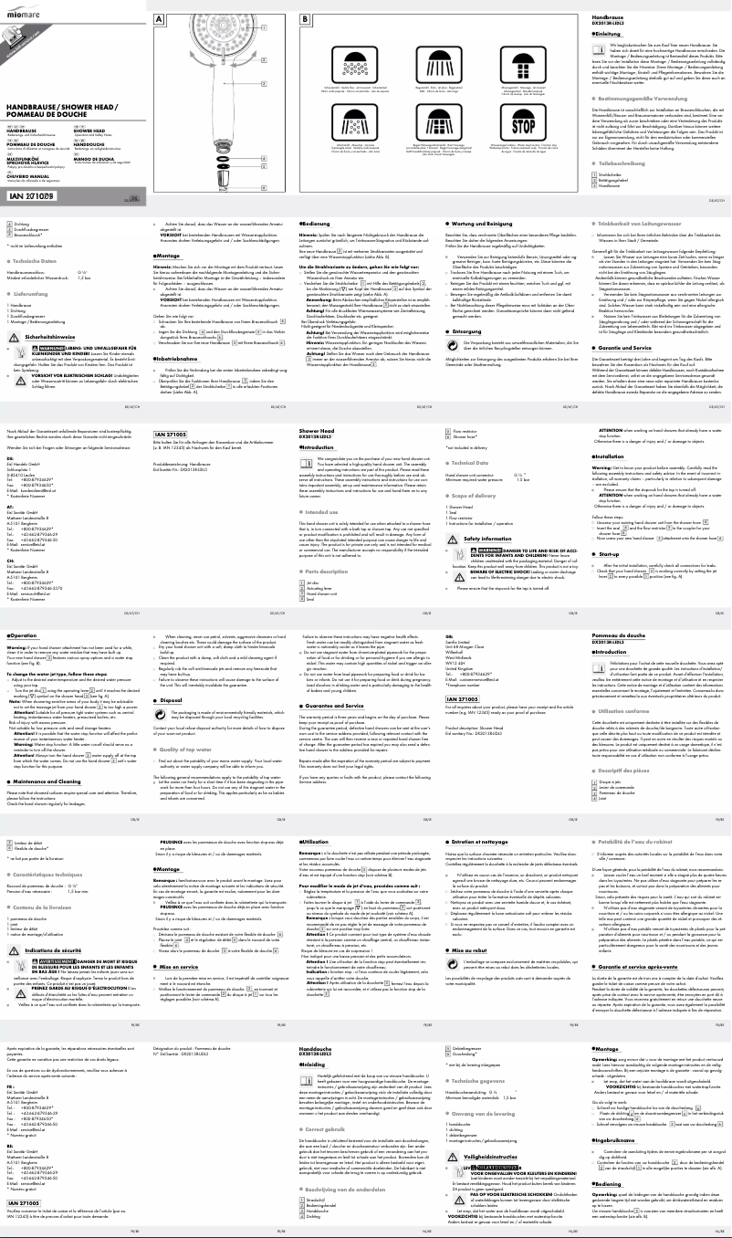 Página 1 del manual Manual de usuario Miomare DX2013R-LIDL3062016-OS