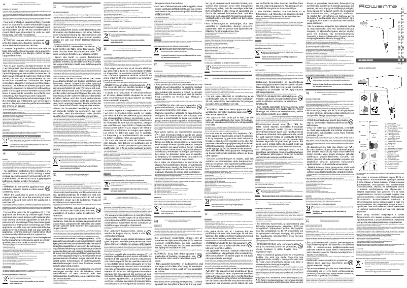 Page 1 de la notice Manuel utilisateur Rowenta Studio Dry CV5812