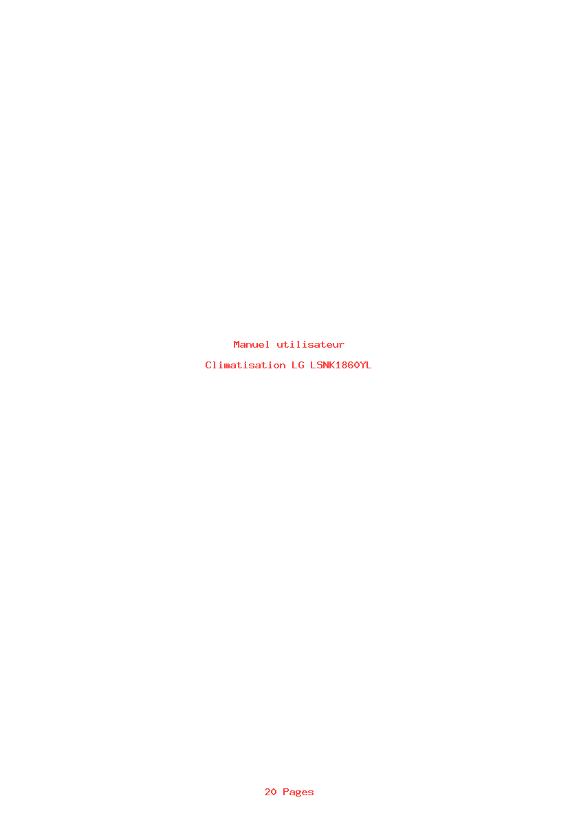 Page 1 de la notice Manuel utilisateur LG LSNK1860YL