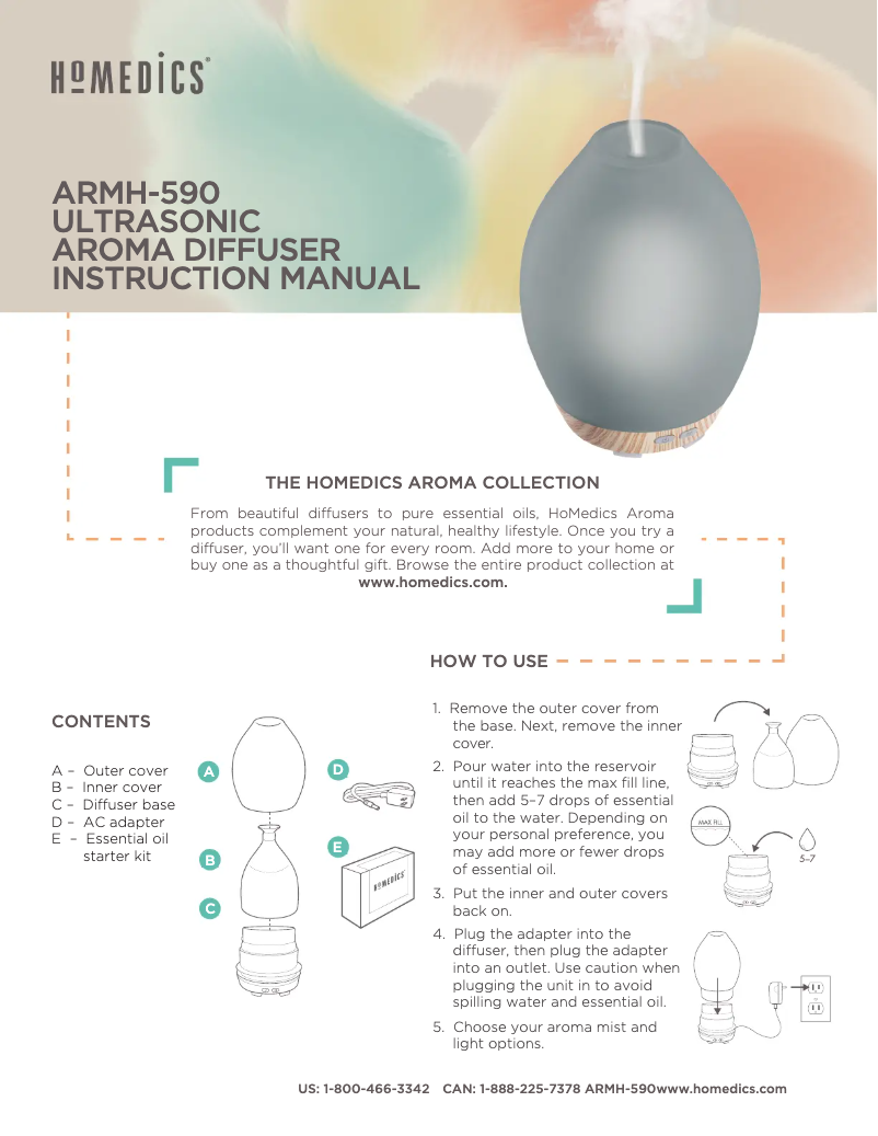 Page 1 de la notice Manuel utilisateur Homedics ARMH-590