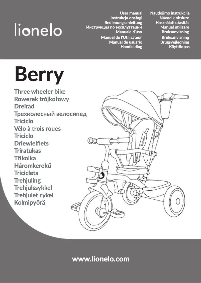 Page 1 de la notice Manuel utilisateur Lionelo Berry
