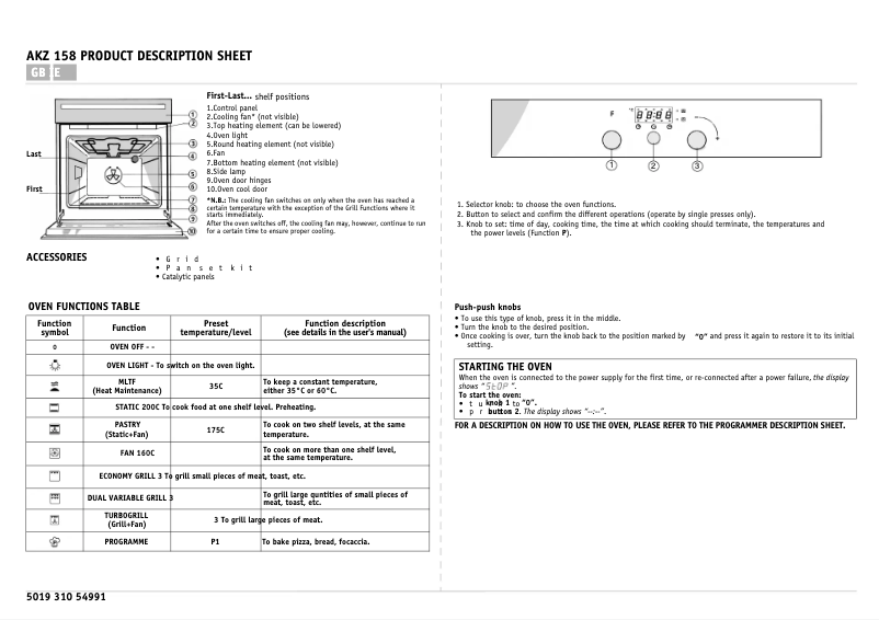 Page 1 of the manual User Manual Whirlpool AKZ 158