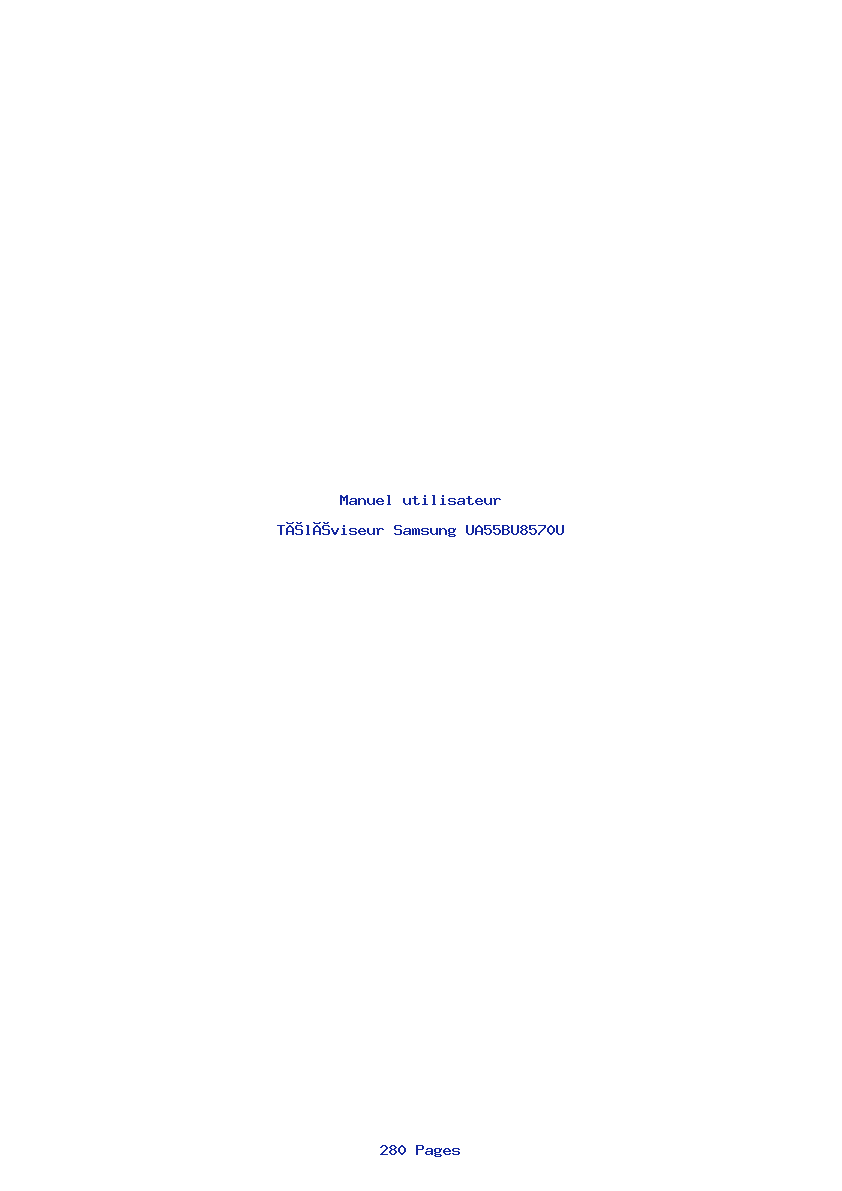 Page 1 de la notice Manuel utilisateur Samsung UA55BU8570U