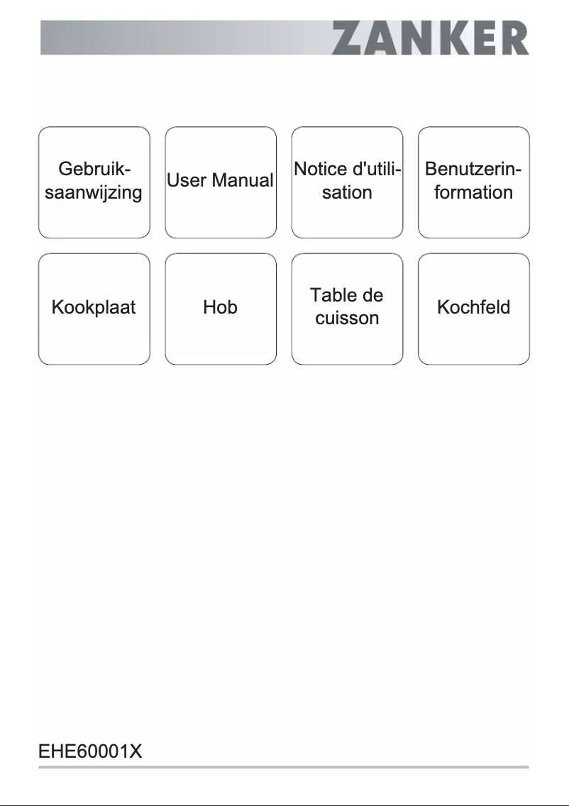 Page 1 de la notice Manuel utilisateur Zanker EHE60001X