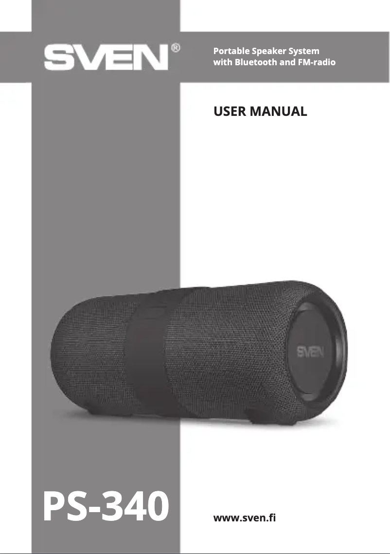 Page 1 de la notice Manuel utilisateur Sven PS-340
