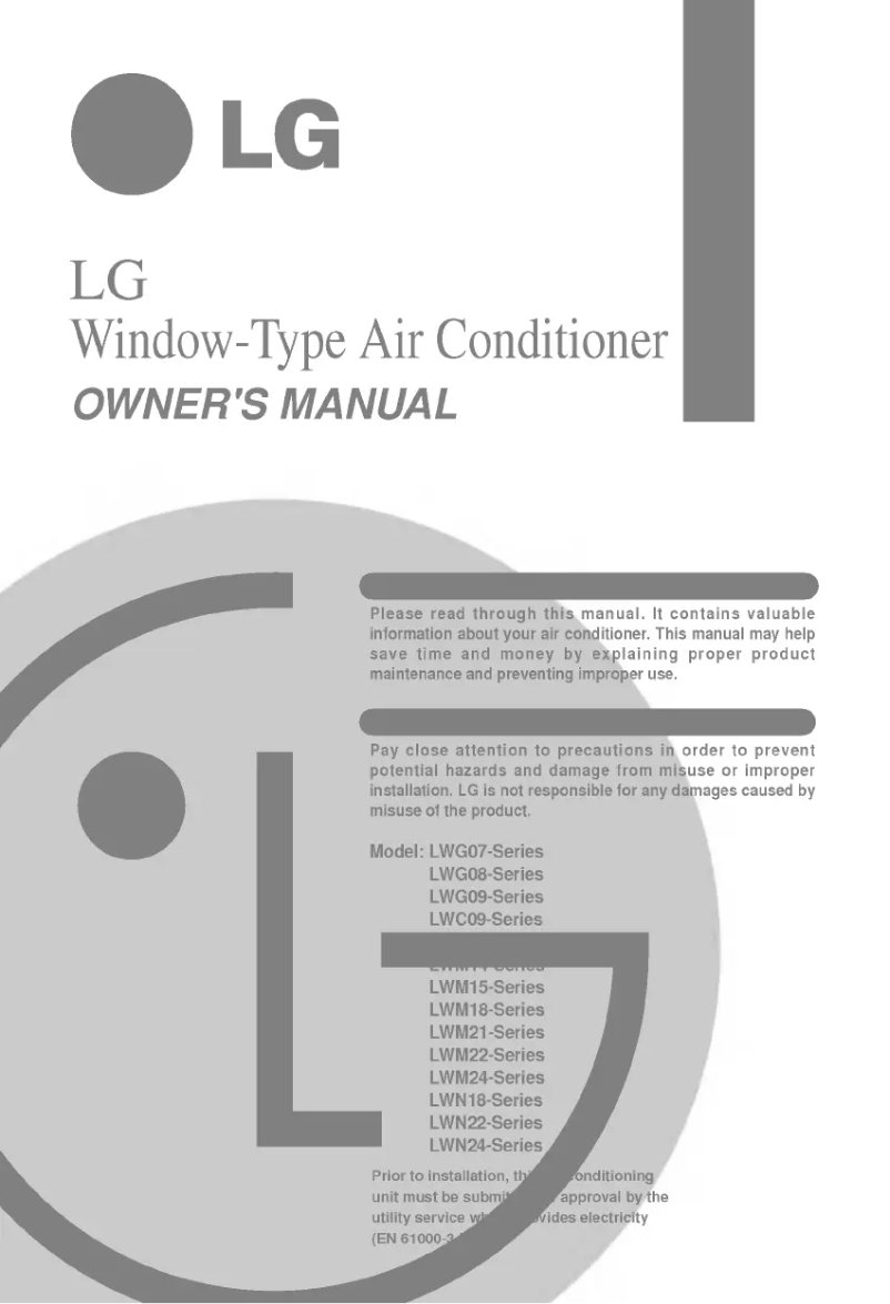 Page 1 of the manual User Manual LG LWM1861QAG