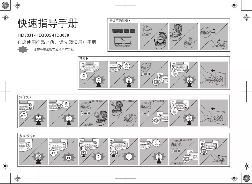 Page 1 of the manual Quick Start Guide Philips Viva Collection HD3031