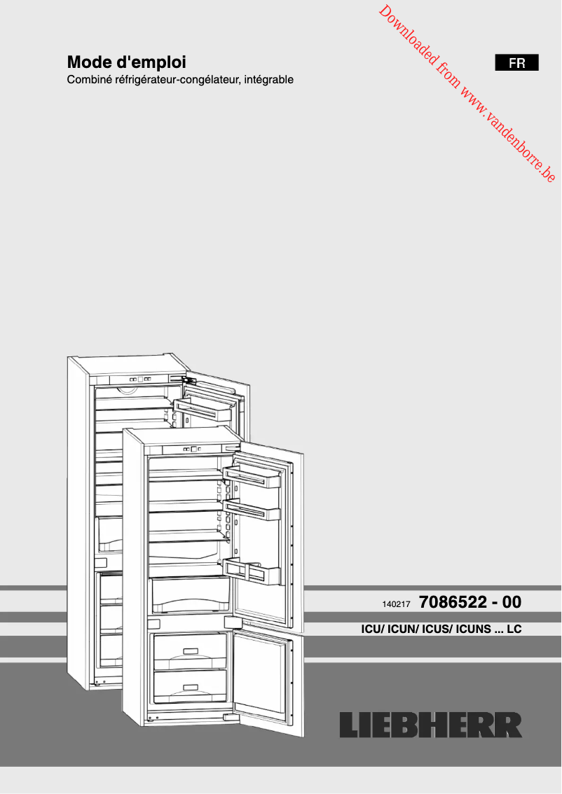 Page 1 de la notice Manuel utilisateur Liebherr ICUS 3224-20