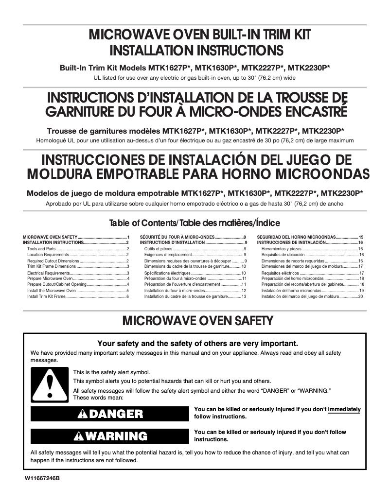 Page 1 de la notice Guide d'installation KitchenAid UMCS5022RZ