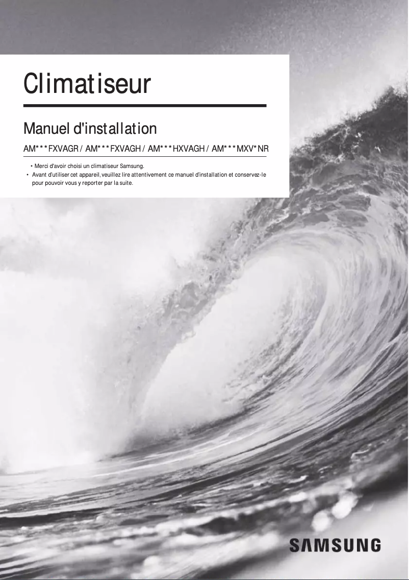 Página 1 del manual Guía de instalación Samsung AM200FXVAGR