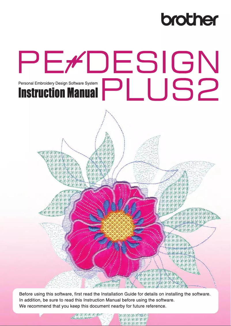 Página 1 del manual Manual de usuario Brother PE-Design Plus 2