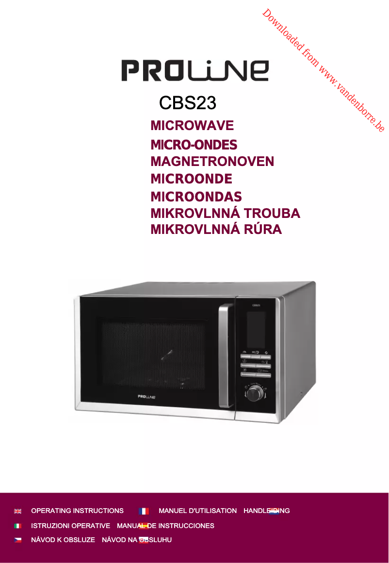 Página 1 del manual Manual de usuario Proline CBS23