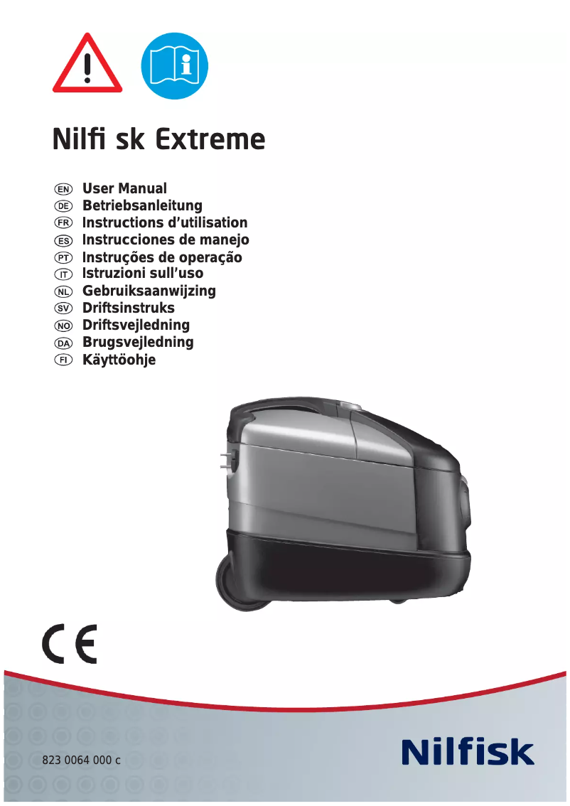 Page 1 de la notice Manuel utilisateur Nilfisk Extreme X150
