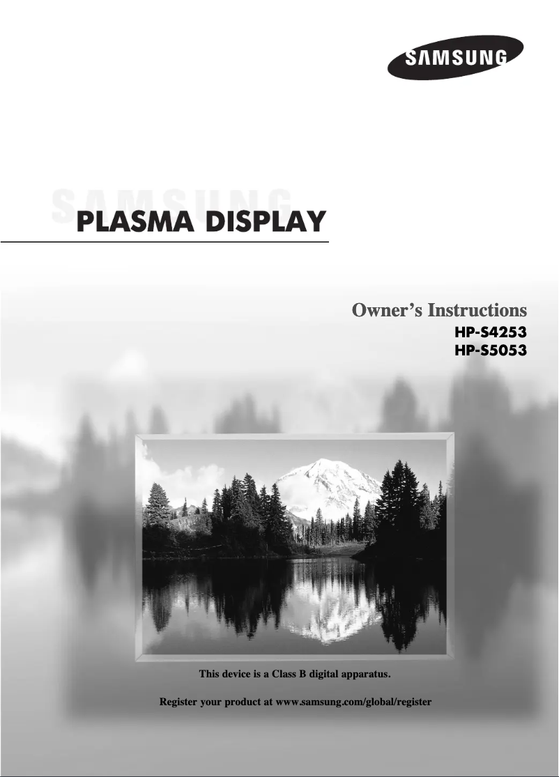 Página 1 del manual Manual de usuario Samsung HP-S4253