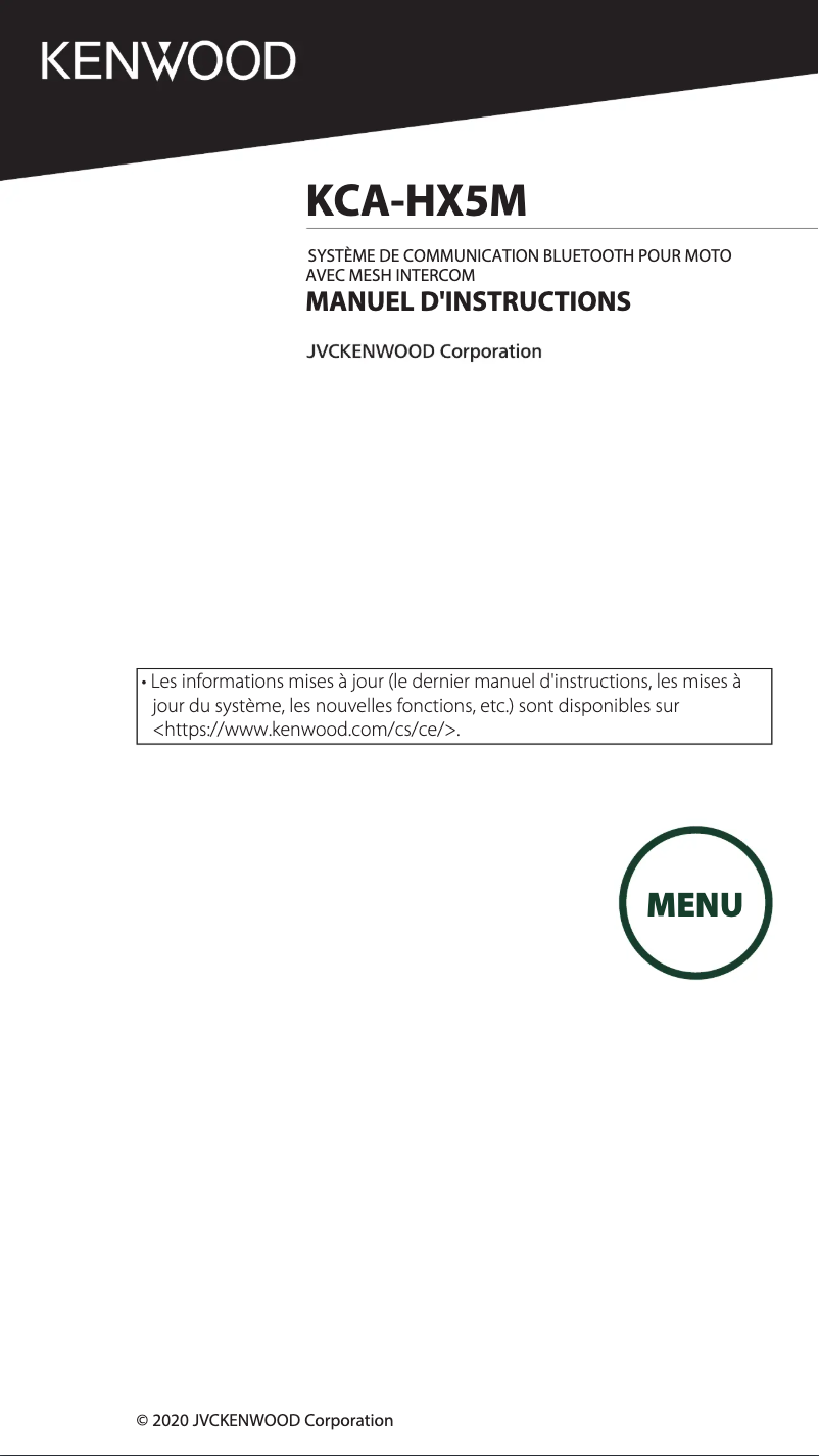 Página 1 del manual Manual de usuario Kenwood KCA-HX5M