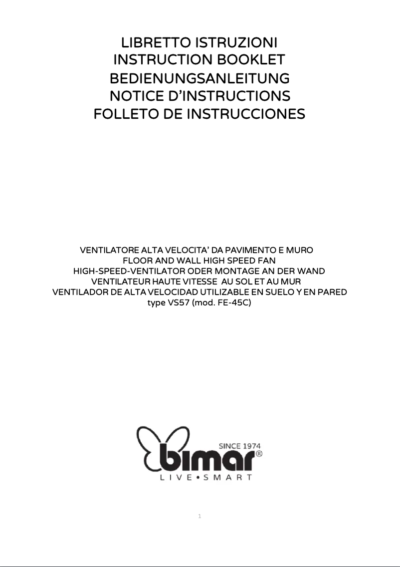 Page 1 of the manual User Manual Bimar VS57