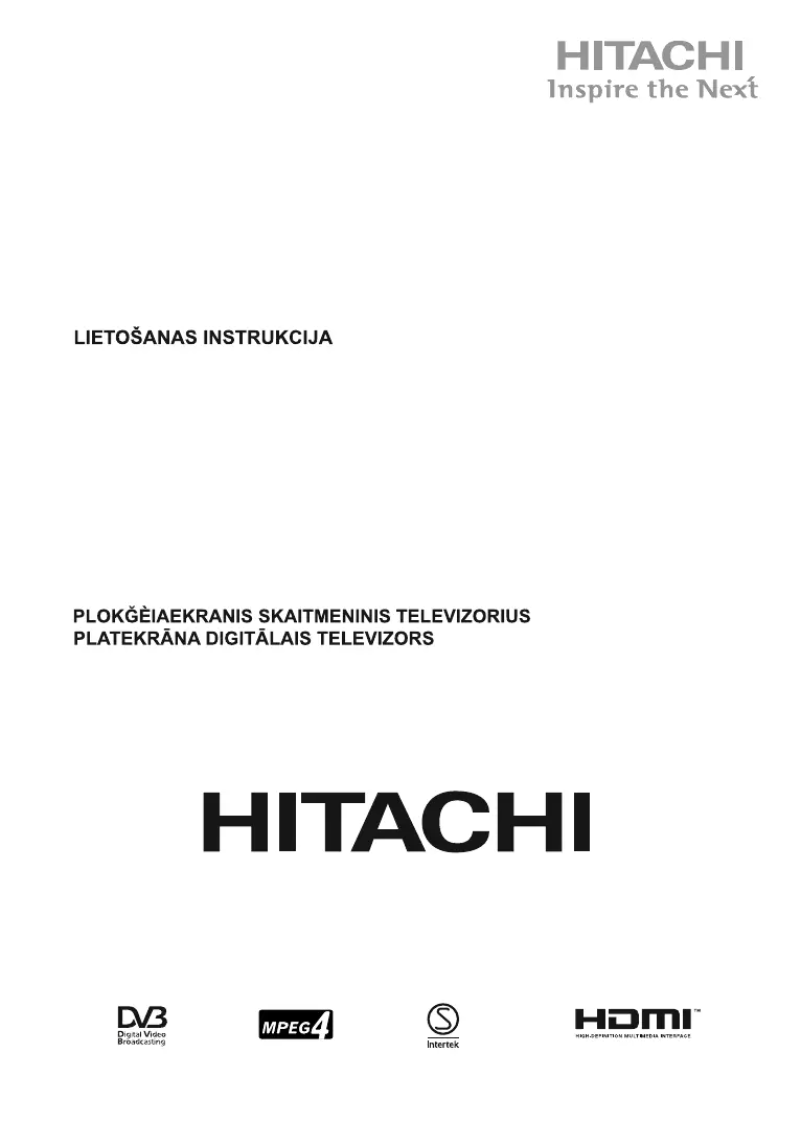 Page 1 de la notice Manuel utilisateur Hitachi 50HB5W62