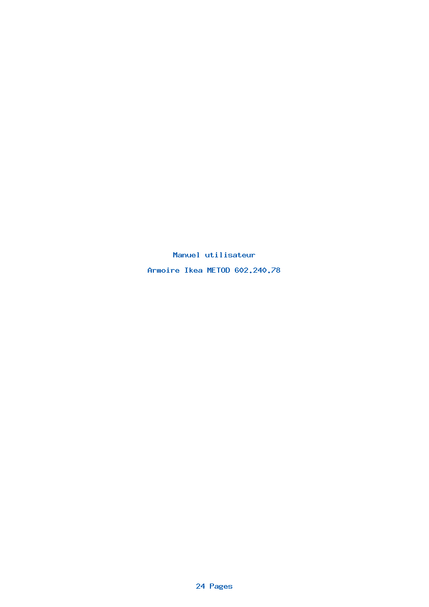 Page 1 de la notice Manuel utilisateur Ikea METOD 602.240.78