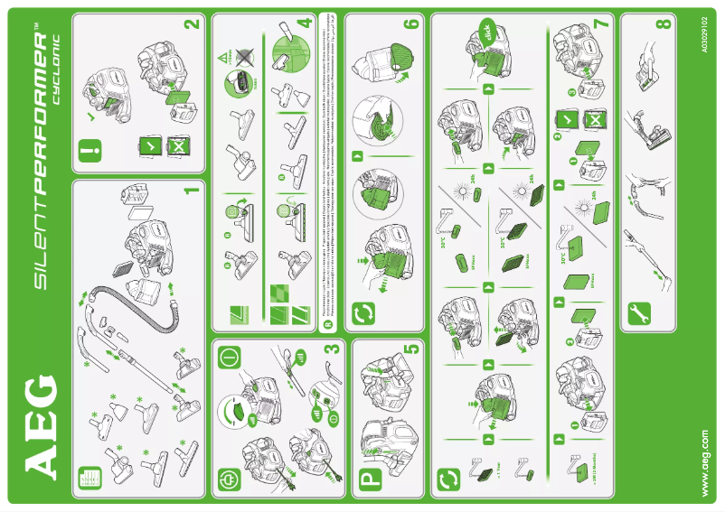 Page 1 de la notice Manuel utilisateur AEG Silent Performer Cyclonic ASPC7160