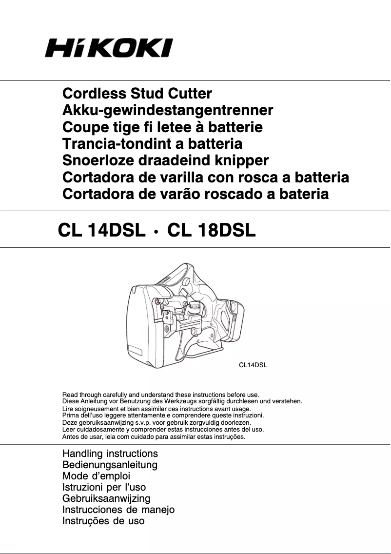 Page 1 de la notice Manuel utilisateur HiKOKI CL14DSL