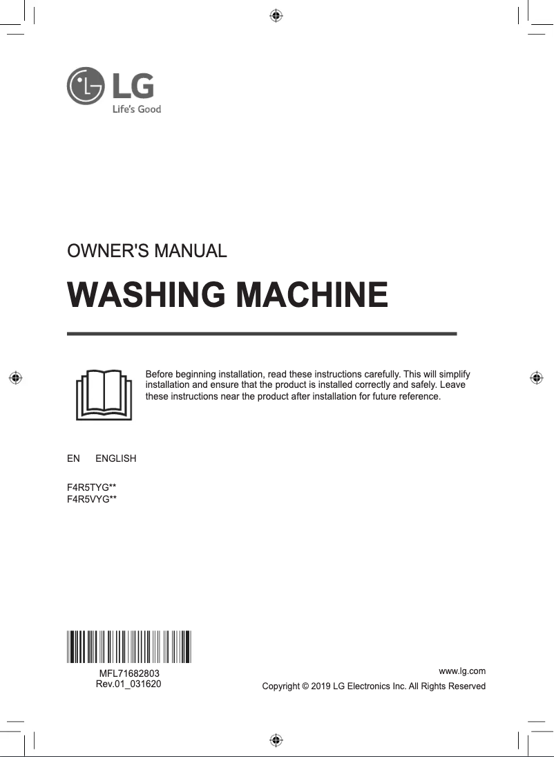 Página 1 del manual Manual de usuario LG F4R5VYGSL