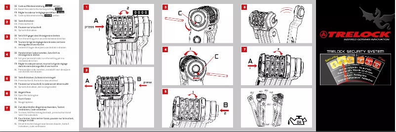 Page 1 de la notice Manuel utilisateur Trelock Code FS 200