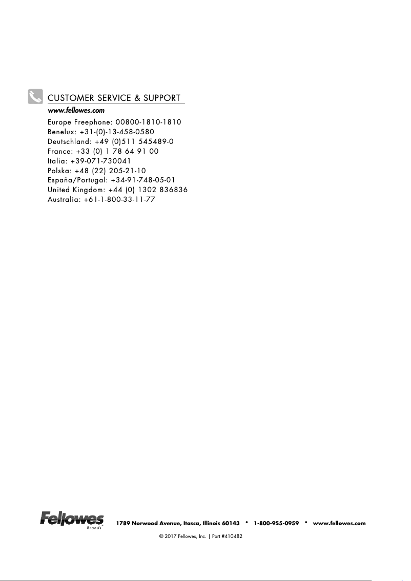 Page 1 de la notice Manuel utilisateur Fellowes Fusion A3/180