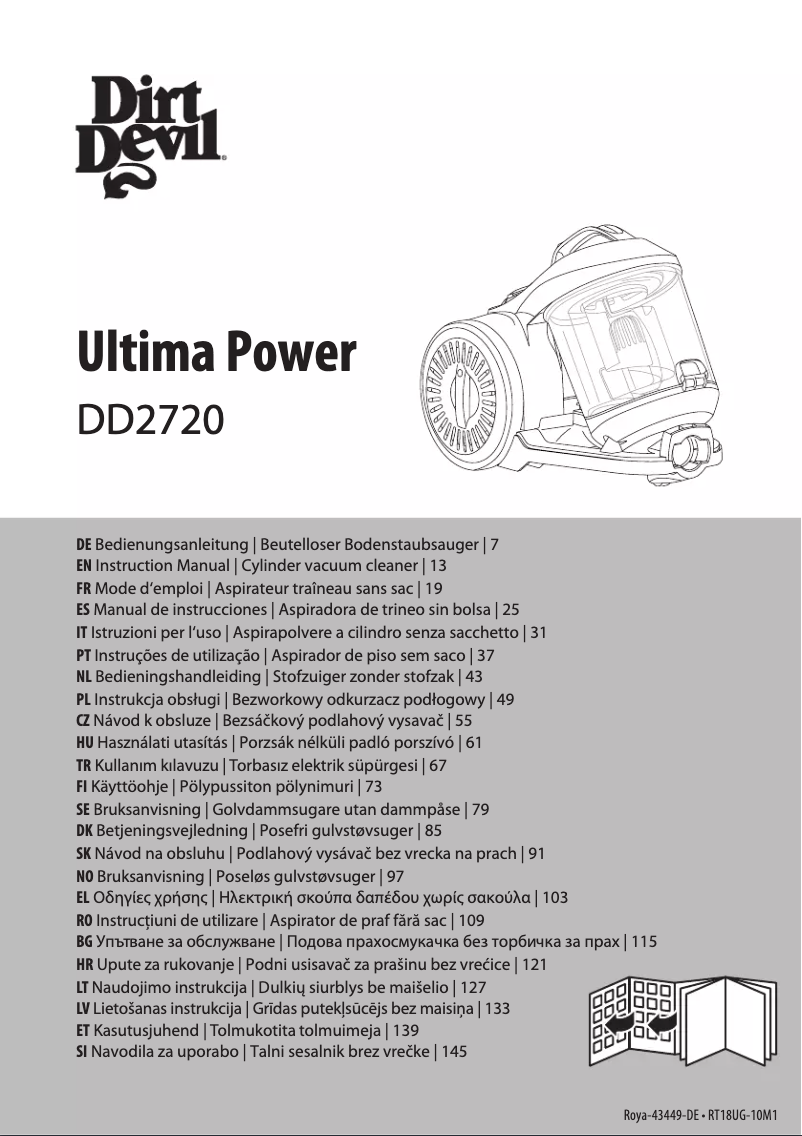 Page 1 of the manual User Manual Dirt Devil Ultima Power DD2720