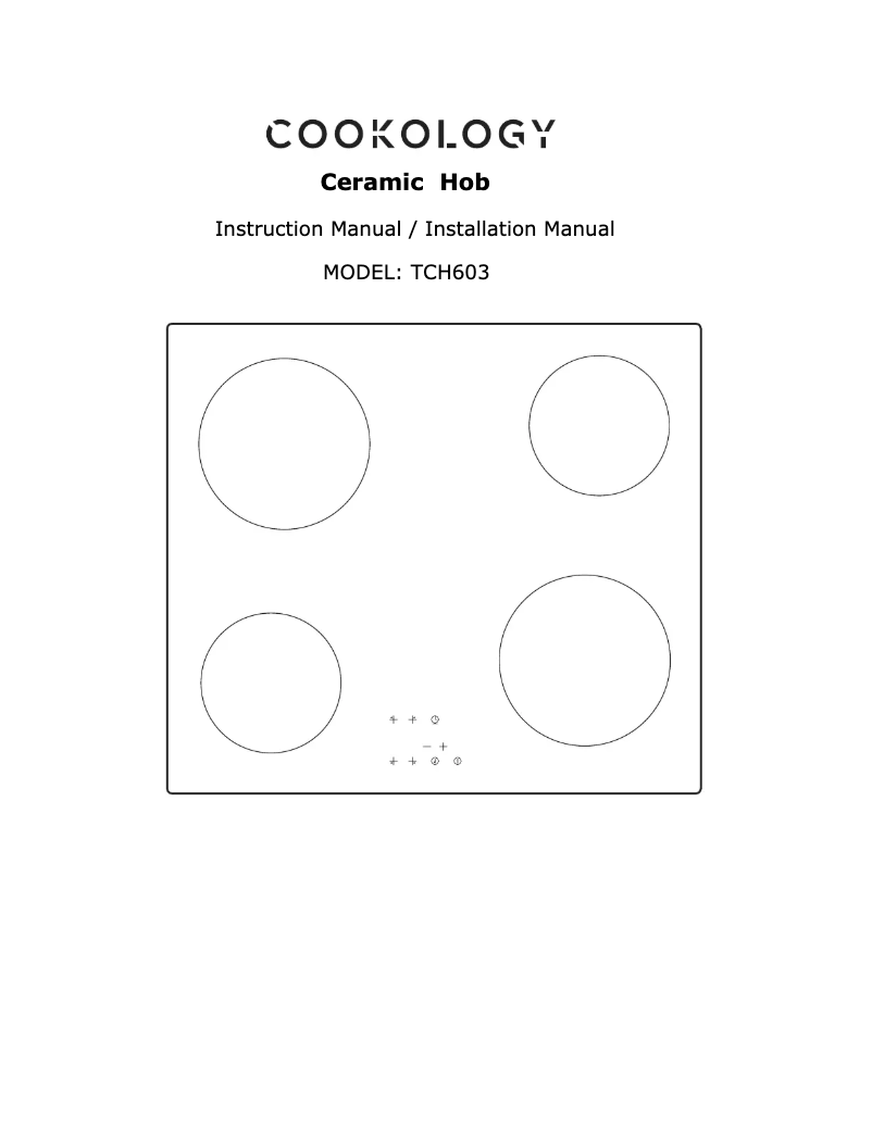 Page 1 de la notice Manuel utilisateur Cookology TCH603