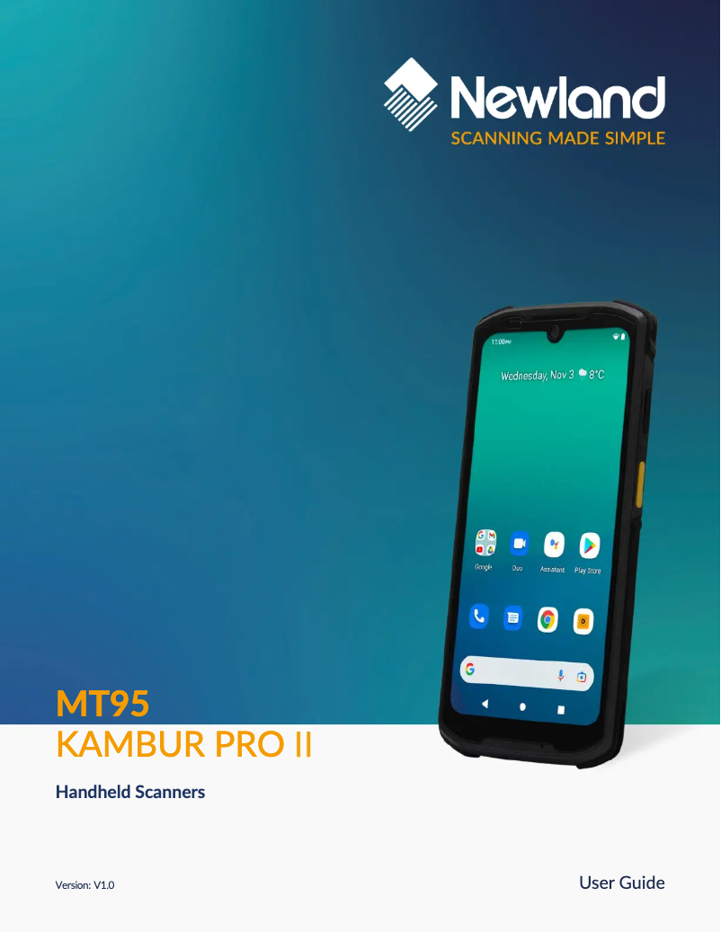 Page 1 de la notice Manuel utilisateur Newland MT95 Kambur Pro II